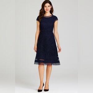 Adrianna Papell Navy Lace Dress